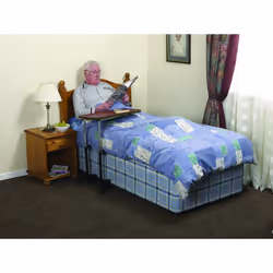 NRS Healthcare M01278 Overbed and Chair Table - Divan Style, Tilting & Adjustable