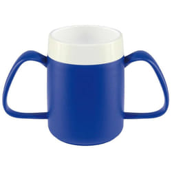 NRS Healthcare Blue/White Thermo Safe 2 Handled Mug