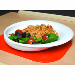 NRS Healthcare Wade Dignity Sloped Ceramic Plate - White