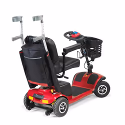 Wheelyscooter Reflective Wheelchair Scooter Walking Stick/Crutch Bag, Black and Burgundy