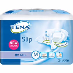 NRS Healthcare Tena Slip All-in-One Pads Maxi Medium with ConfioAir - Pack of 24 (Eligible for VAT relief in the UK)