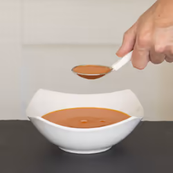 Kura Care Easy Grip Adult Soup Spoon, White and Black