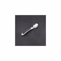 Kura Care Easy Grip Adult Teaspoon, White & Black
