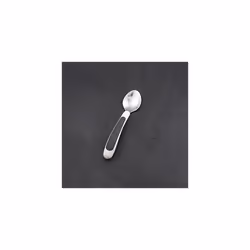 Kura Care Easy Grip Adult Teaspoon, White & Black