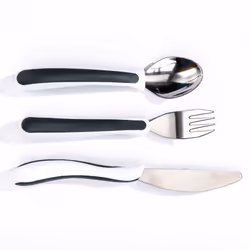 Kura Care Adult Cutlery - Easy Grip Cutlery - Adult Eating Aids Knife Fork Spoon