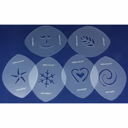 6 Cappuccino Art Coffee Stencils Templates In Tin