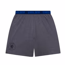 Chelsea FC Official Football Gift Mens Short Pyjamas Loungewear - Grey, Small