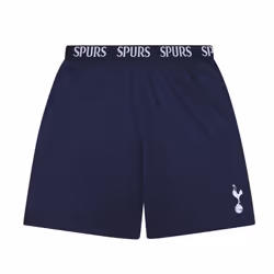 Tottenham Hotspur FC Official Football Gift Mens Short Pyjamas Loungewear - White Crest, Large