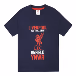 Liverpool FC Official Football Gift Boys Short Pyjamas - Navy Blue, 8-9 Years