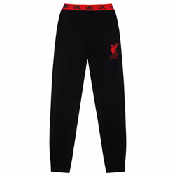 Liverpool FC Mens Pyjamas Long Premium Set OFFICIAL Football Gift - Black, Medium