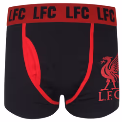 Liverpool FC Official Football Gift Mens Crest Premium Boxer Shorts - Black 1 Pack, Small