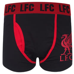 Liverpool FC Official Football Gift Mens Crest Premium Boxer Shorts - Black 1 Pack, Small