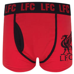 Liverpool FC Official Football Gift Mens Crest Premium Boxer Shorts - Red 1 Pack, Small