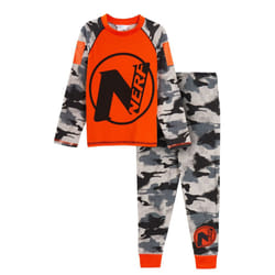 Boys Official Nerf Pyjamas Kids Camo Dress Up Full Length Novelty Pjs Set Gift - 7-8 Years