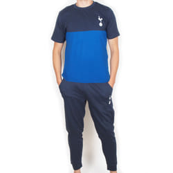Tottenham Hotspur Mens Pyjamas Long Premium Set OFFICIAL Football Gift - Navy Blue, Large