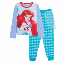 Girls Disney The Little Mermaid Pyjamas Ariel Dress Up Full Length Novelty Pjs - 7-8 Years