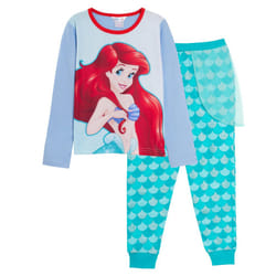 Girls Disney The Little Mermaid Pyjamas Ariel Dress Up Full Length Novelty Pjs - 7-8 Years