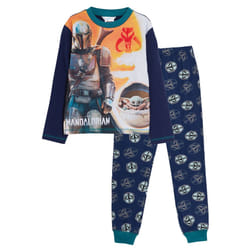 Boys Mandalorian Pyjamas Kids Star Wars Baby Yoda Full Length Pjs Set Nightwear - 9-10 Years