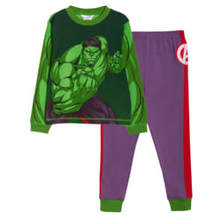 Boys Incredible Hulk Pyjamas Kids Dress Up Pjs Novelty Avengers Full Length Set - 5-6 Years