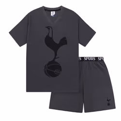 Tottenham Hotspur Mens Pyjamas Short Loungewear OFFICIAL Football Gift - Grey, 2XL