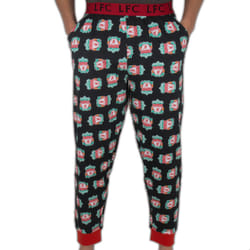 Liverpool FC Mens Lounge Pants Pyjama Bottoms OFFICIAL Football Gift - Black, 2XL