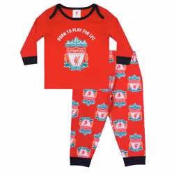 Liverpool FC Baby Pyjamas Long Boys Kids Official Football Gift - Red Crest, 9-12 Months