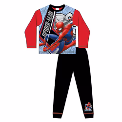 BOYS Spiderman Marvel Official Long Pyjamas Set Ages 4 5 6 7 8 9 10