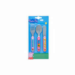 Peppa Pig Perfect Day 3 Piece Metal Cutlery Set