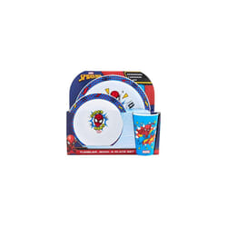 Marvel Spider-Man Kids Tableware Set â 3 Piece Reusable PP Plate, Bowl & Cup Set for Children â Superhero Dinnerware Tableware Set for Mealtimes