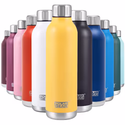 Stainless Steel Water Bottle - 500ml Vacuum Insulated Metal Water Bottle, Double Wall, Leakproof Drinks Bottle - 12H Hot, 24H ...