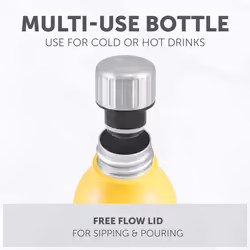 Stainless Steel Water Bottle - 500ml Vacuum Insulated Metal Water Bottle, Double Wall, Leakproof Drinks Bottle - 12H Hot, 24H Cold - Perfect for Work,