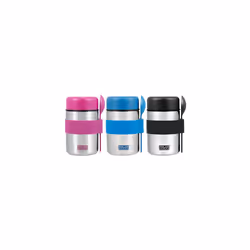 Insulated Food Flasks For Hot Food â Triple Layer Stainless Steel Hot Food Flask With Spoon â Keep Meals & Drinks Hot for 6 Hours & Cold for 6