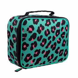Kids Animal Print Lunch Insulated, Reusable Cooler Bag-Adjustable Shoulder Strap-Wipe Clean PEVA Lining-for Meals & Leftovers ...