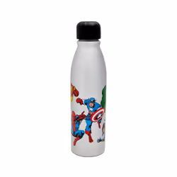 Comics Aluminum Water Bottle 600ml â Official Merchandise by Polar Gear, Kids Reusable Non Spill BPA Free Recyclable - Ideal For School Nursery