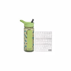 Star Wars Mandalorian Personalised Sticker Water Bottle Straw 500ml Ã¢ Official Star Wars Merchandise by Polar Gear, Kids Reusable Non Spill BPA Free