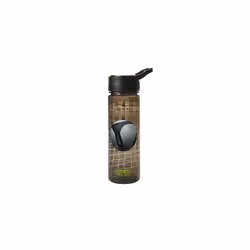 Football Water Tracker Bottle with Straw â Reusable Kids 600ml PP in Green & Black â Official Merchandise by Polar Gear â ...
