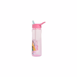 Princess Rainbow Water Bottle with Straw â Reusable Kids 600ml PP â Pink â Official Merchandise by Polar Gear â BPA Free & Recyclable Plastic