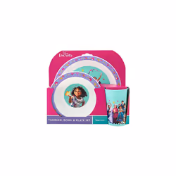 Encanto Kids Tableware Set â 3 Piece Reusable PP Plate, Bowl & Cup for Children - Tumbler & Dinnerware Set for Mealtimes â ...