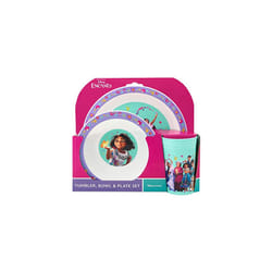 Encanto Kids Tableware Set â 3 Piece Reusable PP Plate, Bowl & Cup for Children - Tumbler & Dinnerware Set for Mealtimes â for 24 Months &