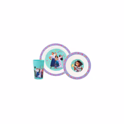 Encanto Kids Tableware Set â 3 Piece Reusable PP Plate, Bowl & Cup for Children - Tumbler & Dinnerware Set for Mealtimes â for 24 Months &