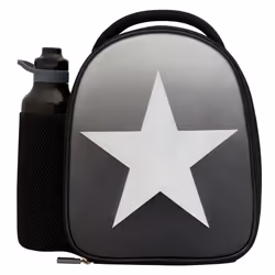 Silver Star Combo Insulated Lunch Bottle with Side Mesh Pocket, Handle Bottle-600D Reusable Food & Drink Thermal Cool Bag for ...
