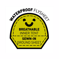 Trespass 2 Person Waterproof Tent - Beatnik - EACH, Smoke