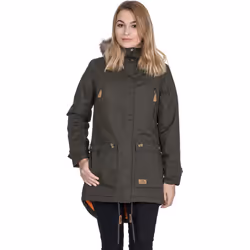 Trespass Womens Parka Jacket Waterproof Clea - 14, Dark Khaki