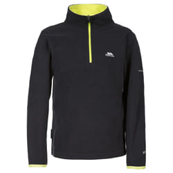 Trespass Boys 1/2 Zip Fleece Jumper Pullover Etto - 5-6 Years, Black