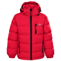 Trespass Boys Padded Jacket Hooded Tuff - 3-4 Years, Red
