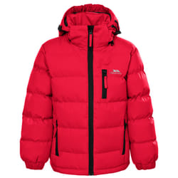 Trespass Boys Padded Jacket Hooded Tuff - 5-6 Years, Red