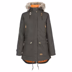 Trespass Womens Parka Jacket Waterproof Clea - 6, Dark Khaki
