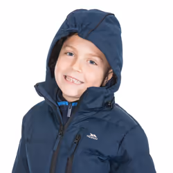 Trespass Boys Padded Jacket Hooded Tuff - 3-4 Years, Navy