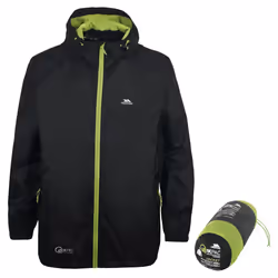 Trespass Adults Waterproof Jacket Packaway Qikpac - XS, Black