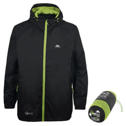 Trespass Adults Waterproof Jacket Packaway Qikpac - XXS, Black